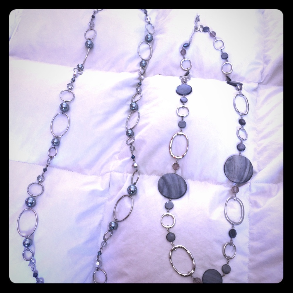 2 long strand Lia Sophia necklaces